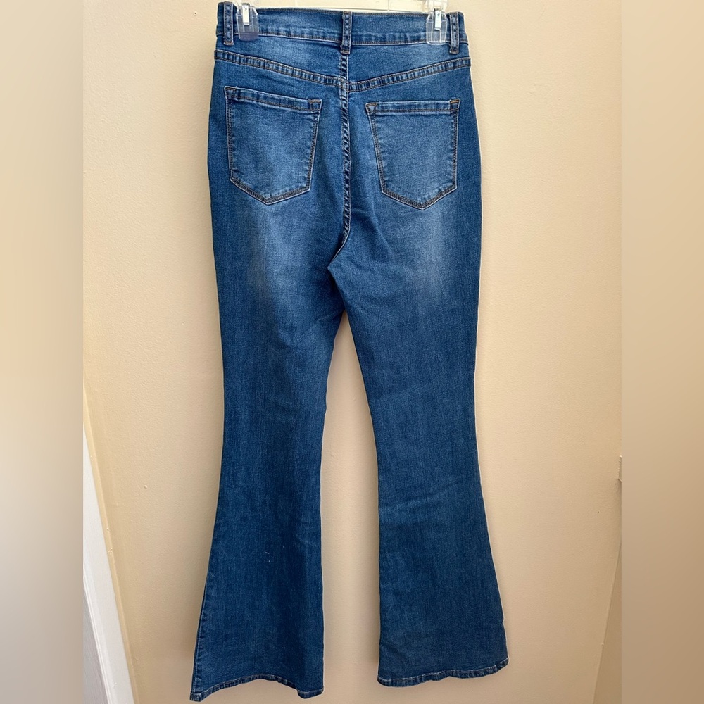 Super stretchy and flattering tall wide leg flare jeans